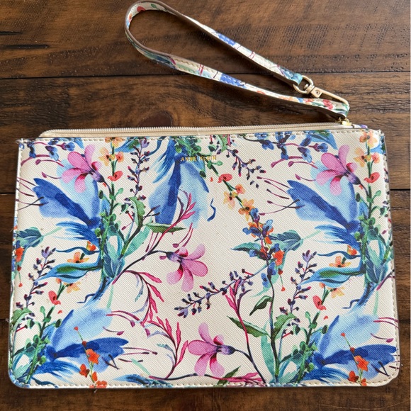 Anne Klein Handbags - Anne Klein Multicolor Floral Wristlet Tablet Colorful Bag